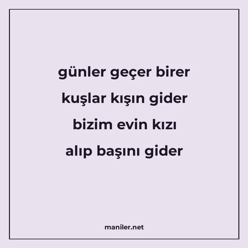 günler geçer birer kuşlar kışın gider bizim evin kızı alıp b manisi görseli