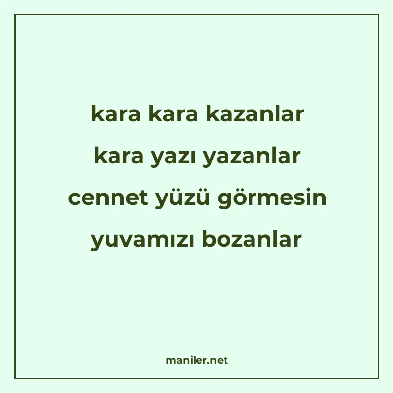 kara kara kazanlar kara yazı yazanlar cennet yüzü görmesin y manisi görseli