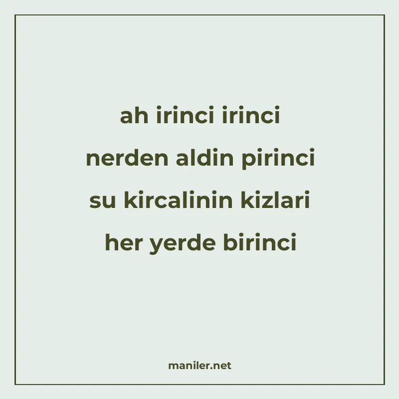 ah irinci irinci nerden aldin pirinci su kircalinin kizlari manisi görseli
