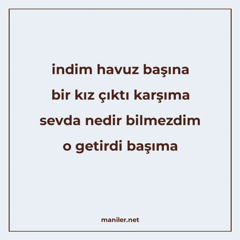 indim havuz başına bir kız çıktı karşıma sevda nedir bilmezd manisi görseli