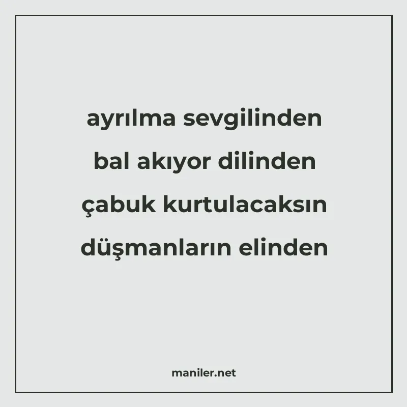 ayrılma sevgilinden bal akıyor dilinden çabuk kurtulacaksın manisi görseli