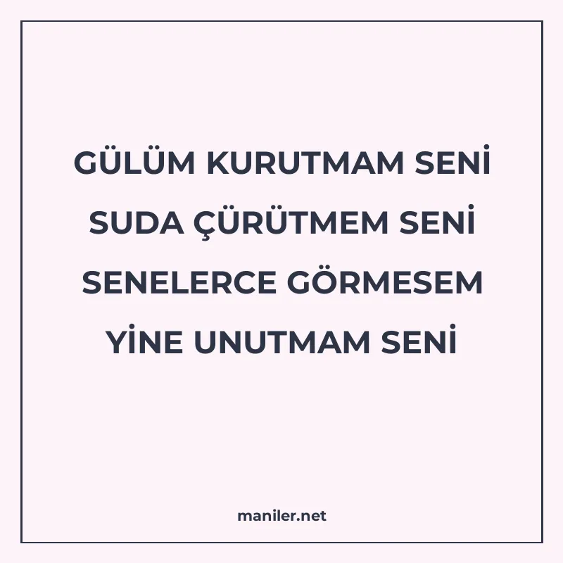 GÜLÜM KURUTMAM SENİ SUDA ÇÜRÜTMEM SENİ SENELERCE GÖRMESEM Yİ manisi görseli