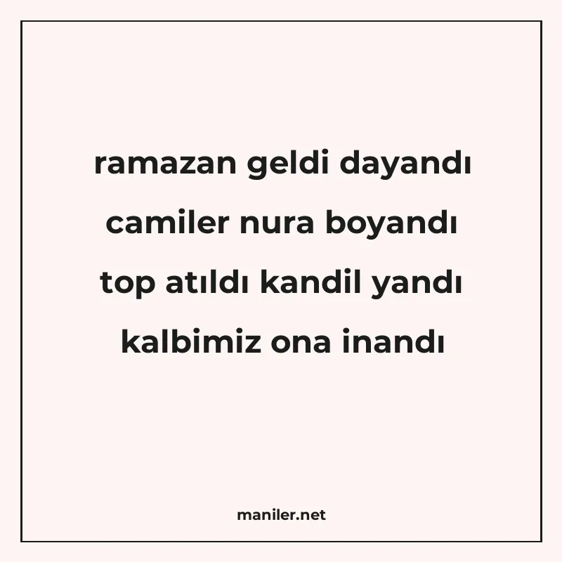 ramazan geldi dayandı camiler nura boyandı top atıldı kandil manisi görseli