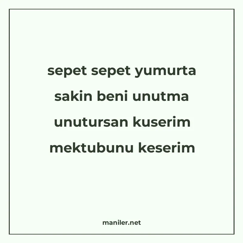 sepet sepet yumurta sakin beni unutma unutursan kuserim mekt manisi görseli