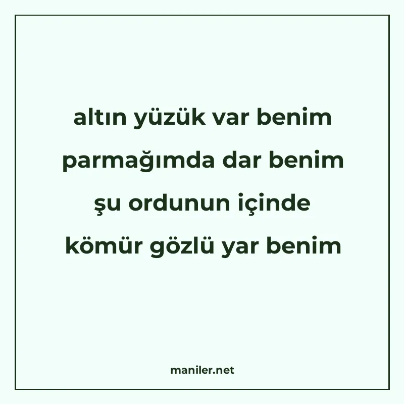 altın yüzük var benim parmağımda dar benim şu ordunun içinde manisi görseli