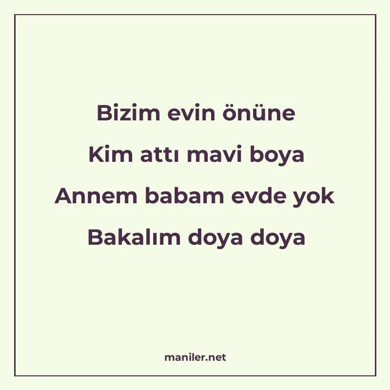 Bizim evin önüne Kim attı mavi boya Annem babam evde yok Bak manisi görseli