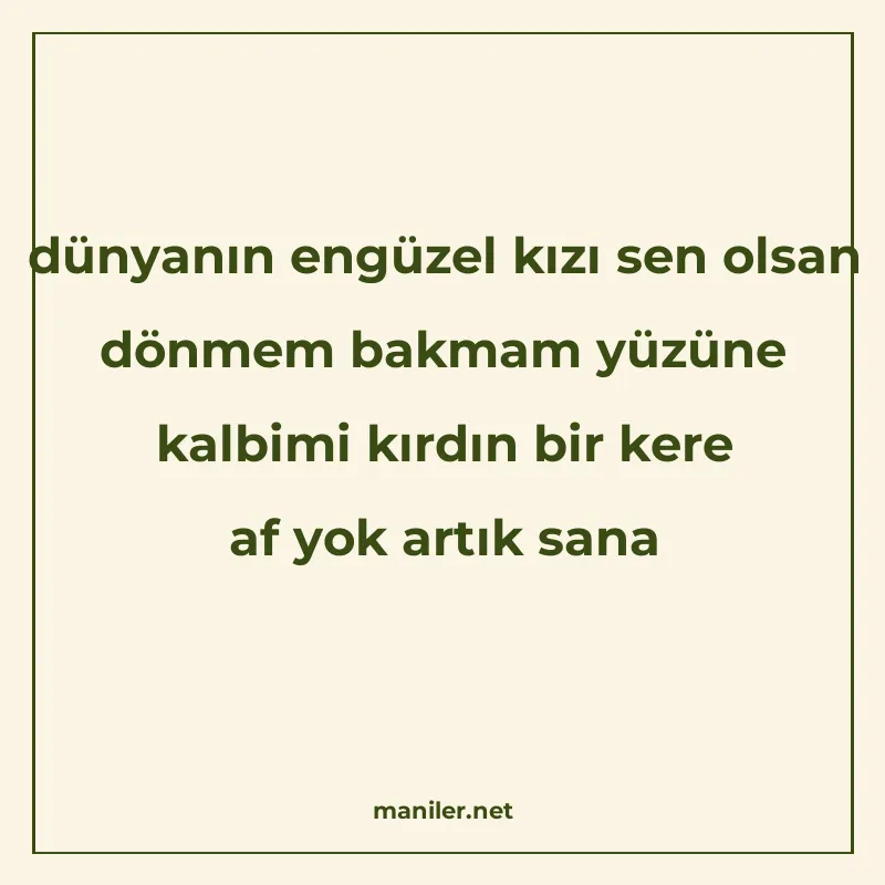 dünyanın engüzel kızı sen olsan dönmem bakmam yüzüne kalbimi manisi görseli