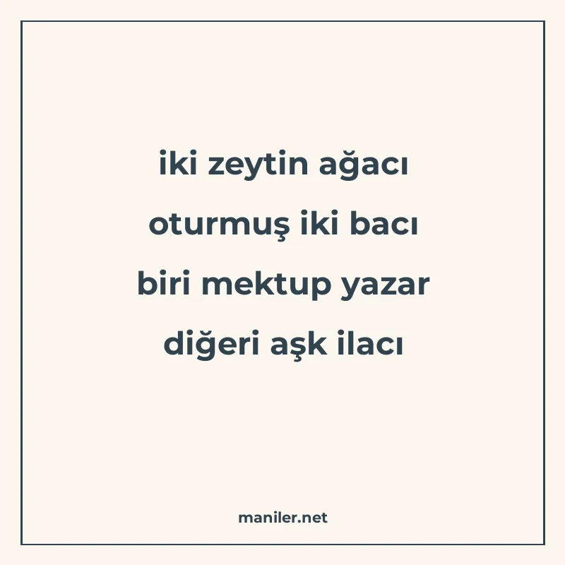 iki zeytin ağacı oturmuş iki bacı biri mektup yazar diğeri a manisi görseli