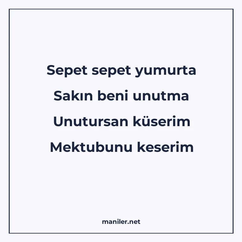 Sepet sepet yumurta Sakın beni unutma Unutursan küserim Mekt manisi görseli