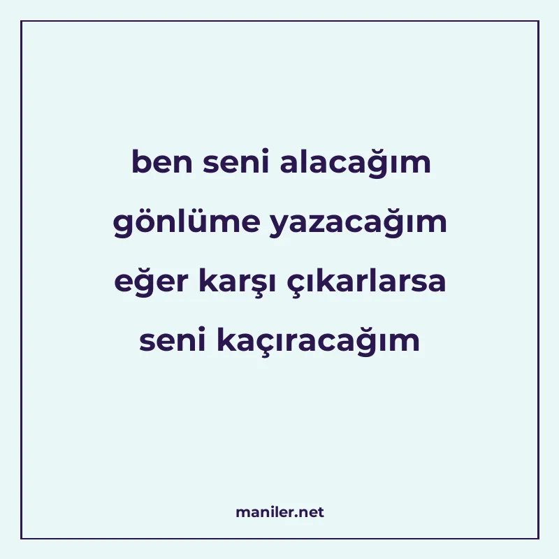 ben seni alacağım gönlüme yazacağım eğer karşı çıkarlarsa se manisi görseli