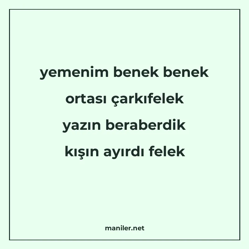yemenim benek benek ortası çarkıfelek yazın beraberdik kışın manisi görseli