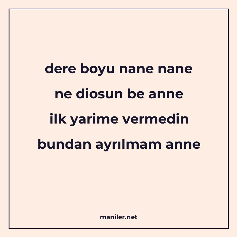 dere boyu nane nane ne diosun be anne ilk yarime vermedin bu manisi görseli